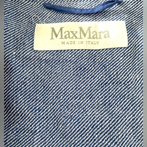 Max Mara women periwinkle linen blazer jacket - Picture 3 of 9